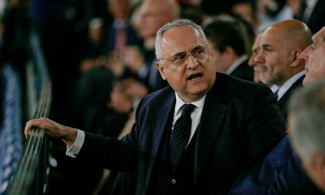 Lotito in tribuna