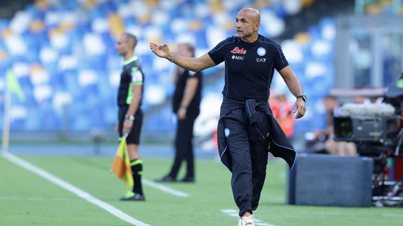 Luciano Spalletti a bordocampo Napoli