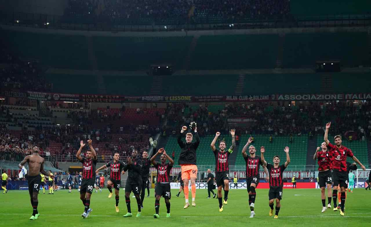 Il Milan esulta contro la Dinamo Zagabria