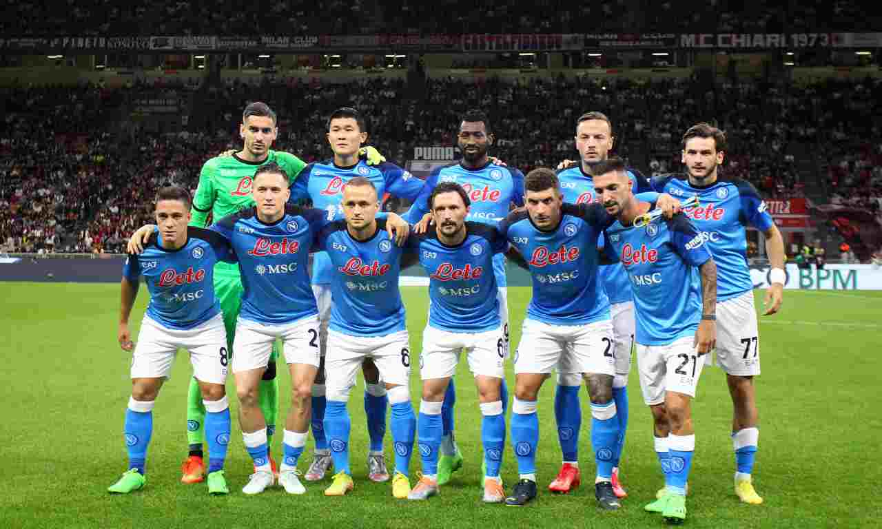 Napoli schierato a San Siro