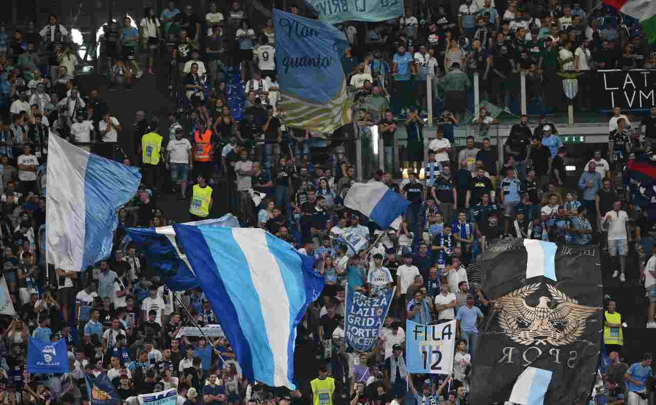 Tifosi della Lazio all'Olimpico 