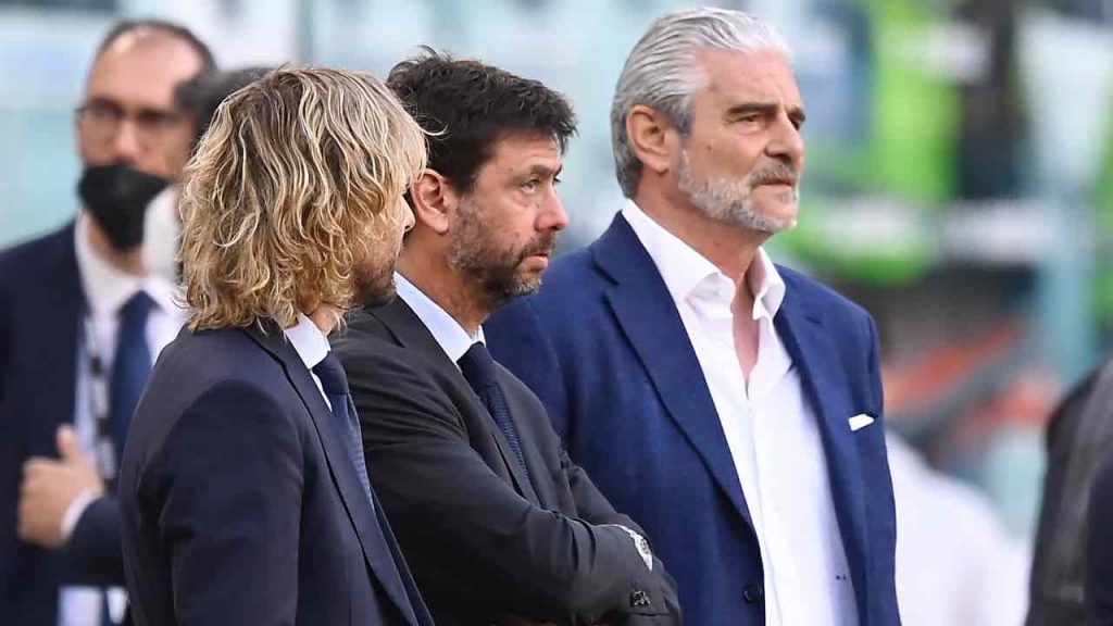 Nedved, Agnelli e Arrivabene osservano