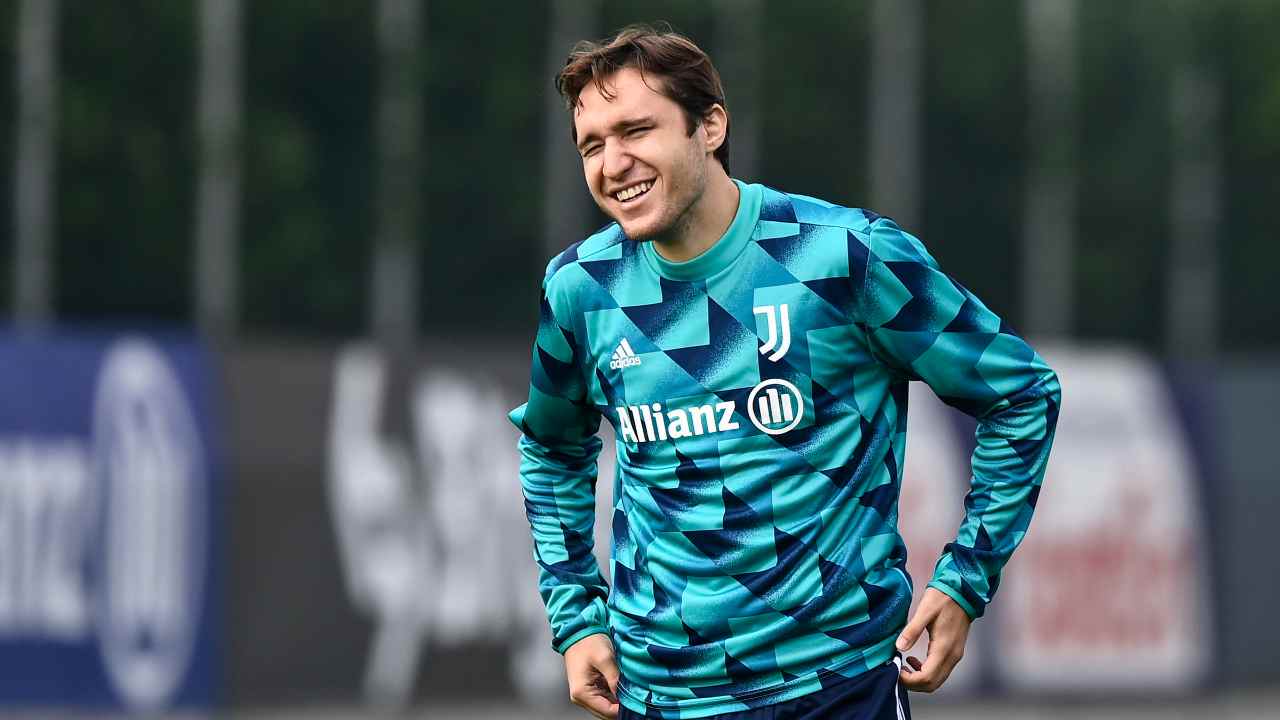 Chiesa di nuovo in allenamento Juventus