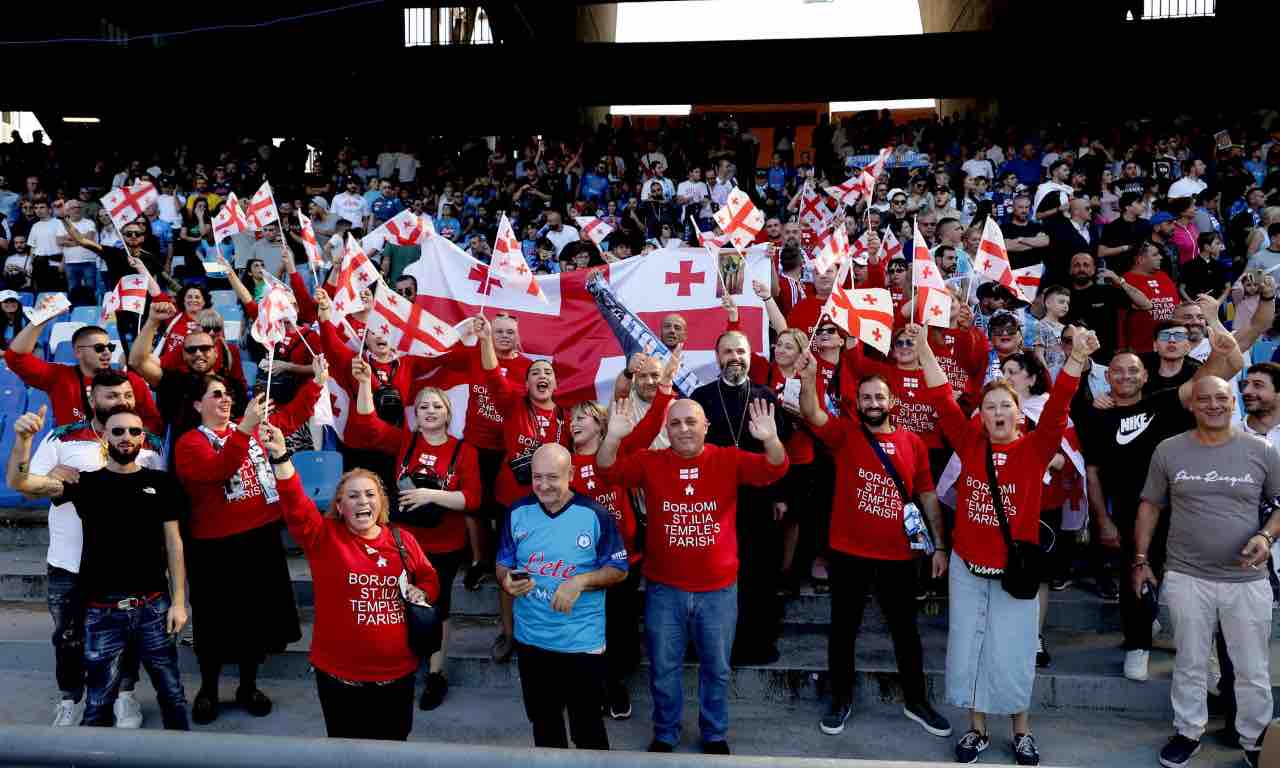 Tifosi dalla Georgia al Maradona di Napoli