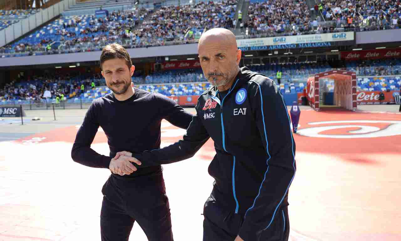 Napoli-Sassuolo, Dionisi e Spalletti si salutano