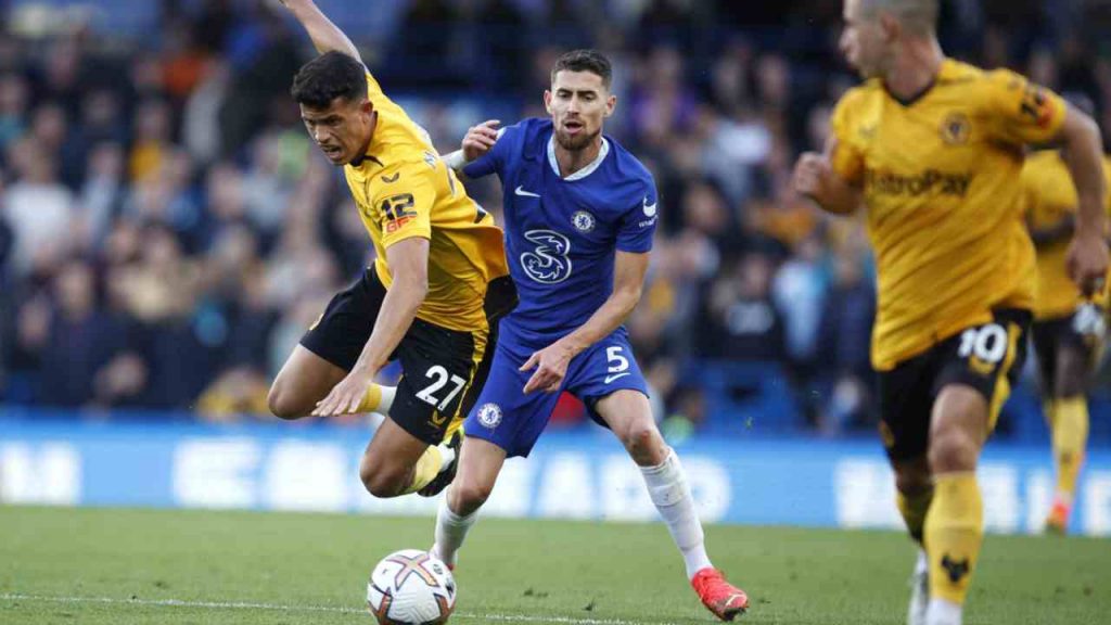 Jorginho con la maglia del Chelsea