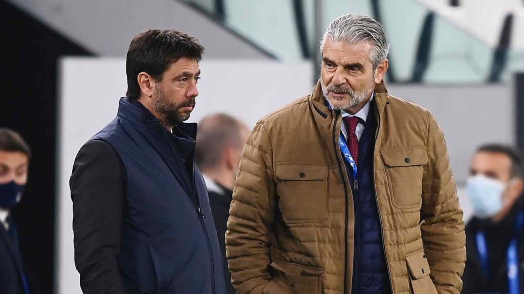 Agnelli e Arrivabene discutono