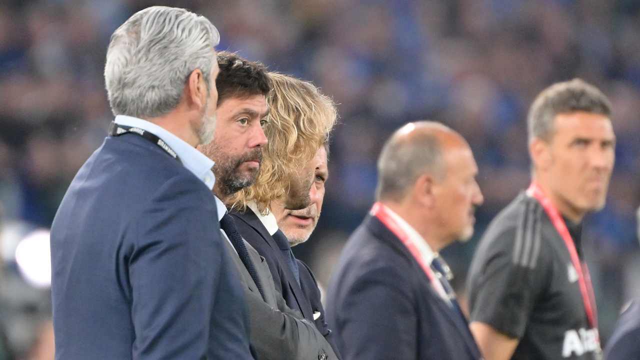 Agnelli, Arrivabene e Nedved a bordocampo per la Juve