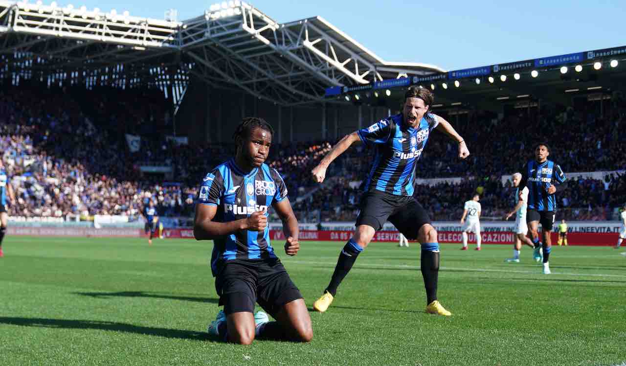 Lookman esulta in Atalanta-Inter