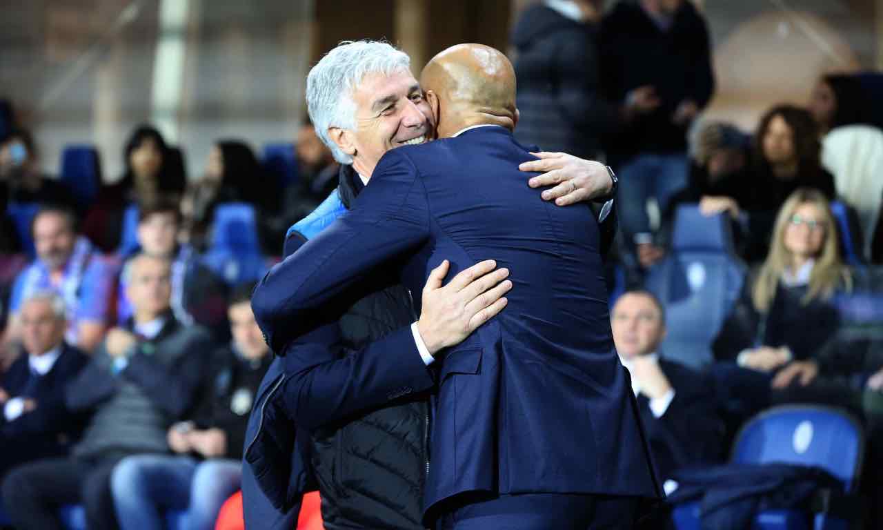 Gasperini e Spalletti si abbracciano