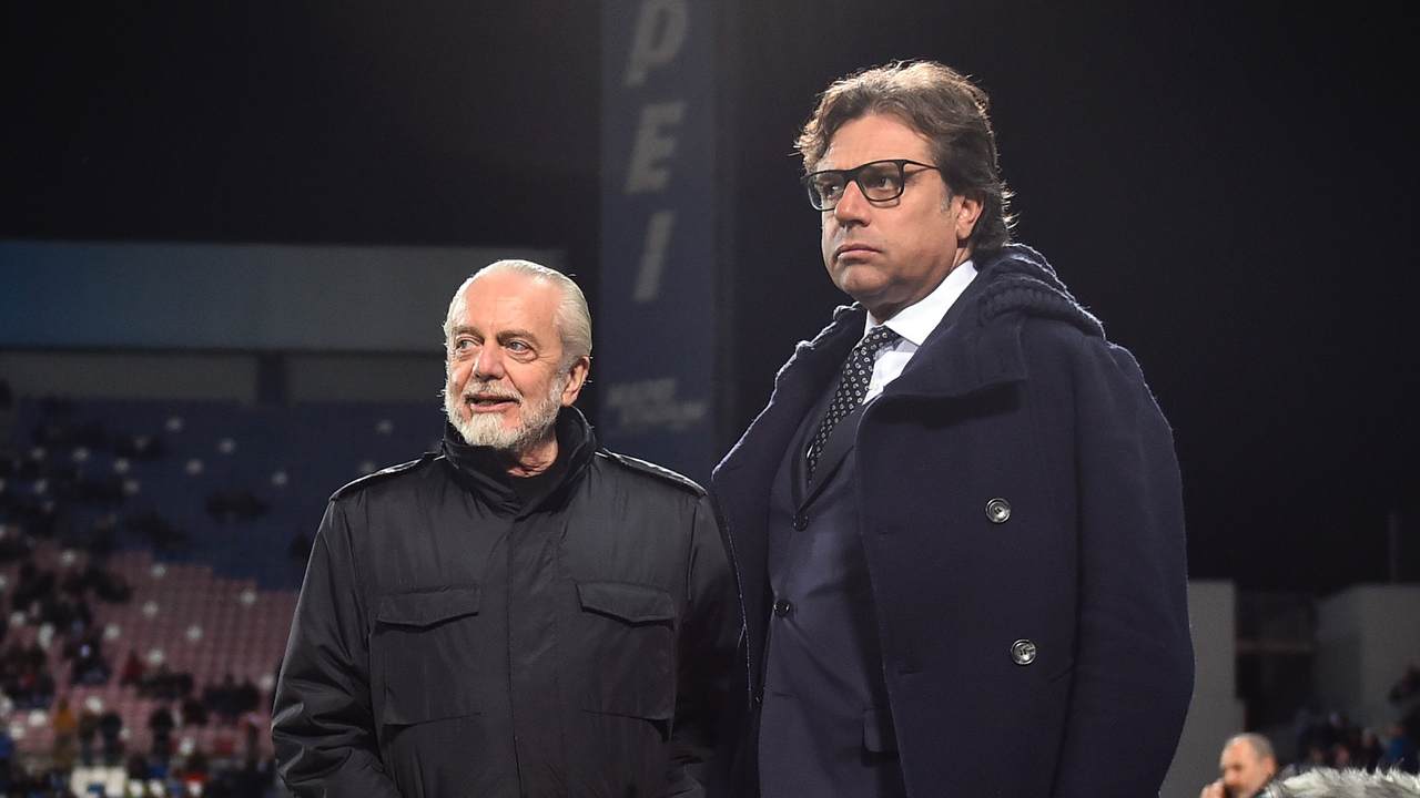 De Laurentiis e Giuntoli in campo Napoli