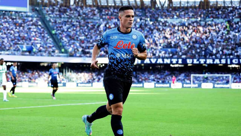 l'attaccante del Napoli Raspadori