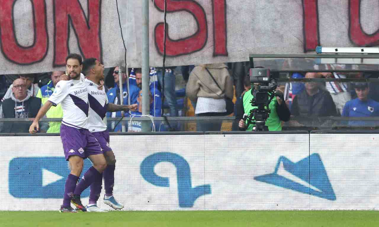 Bonaventura esulta contro la Fiorentina