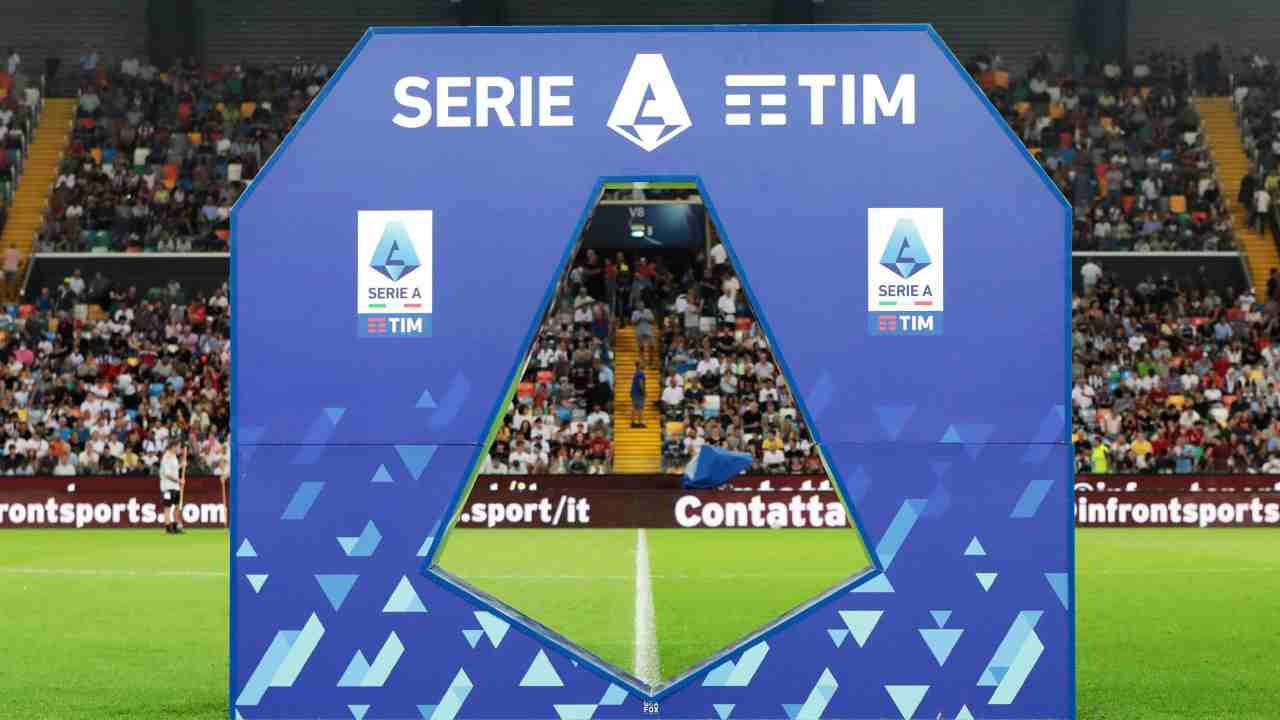 Logo ufficiale Serie A in campo