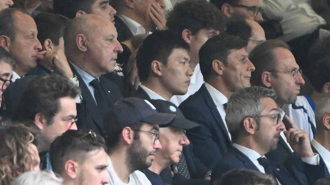 Zhang, Marotta e Zanetti in tribuna Inter