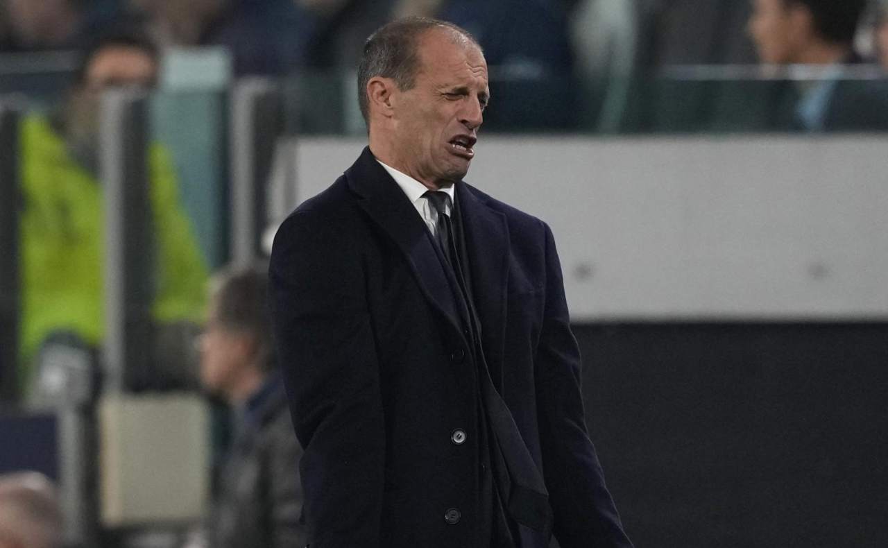 Juventus, smorfia di Allegri 