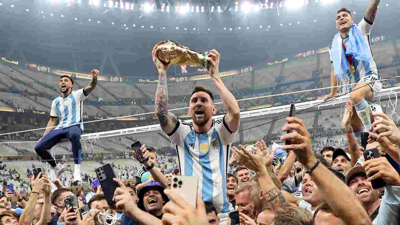 Argentina campione del mondo festeggia