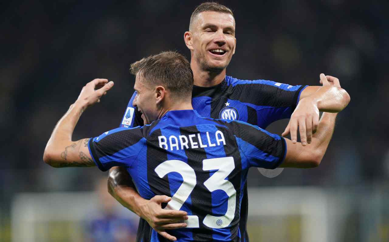 Dzeko con Barella 