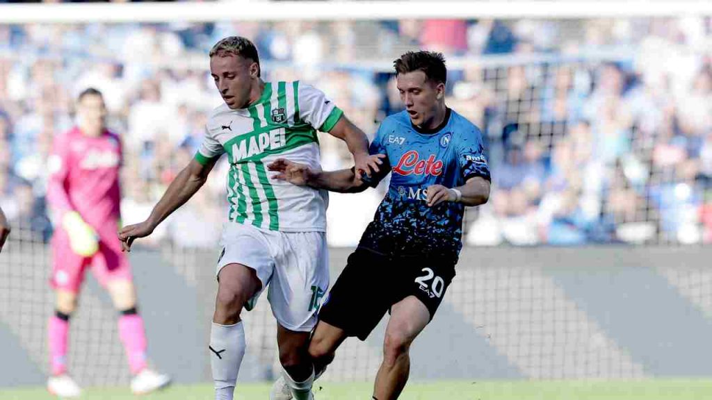 Frattesi durante Sassuolo-Napoli