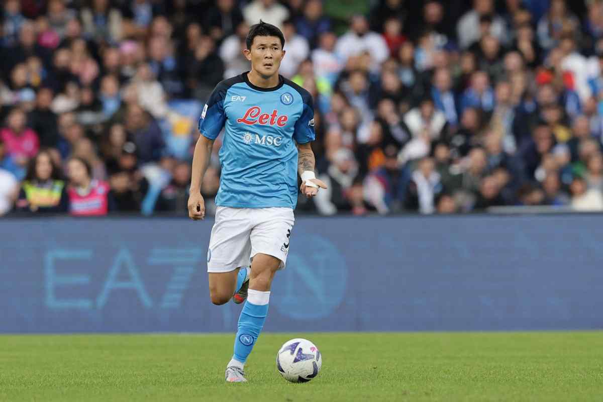 Kim in campo con il Napoli