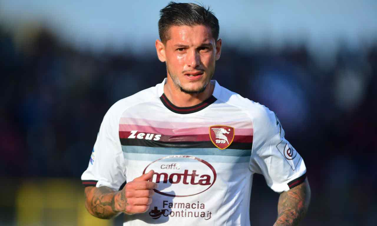 Mazzocchi in campo con la Salernitana