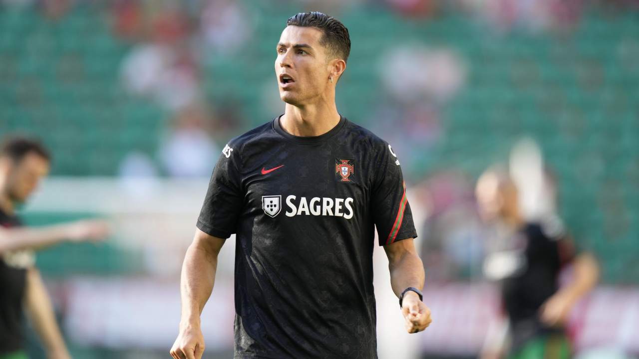 Ronaldo in riscaldamento