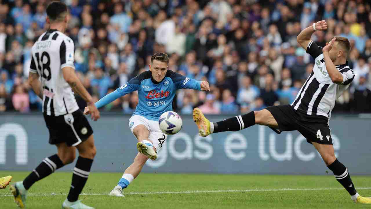 zielinski tiro napoli udinese