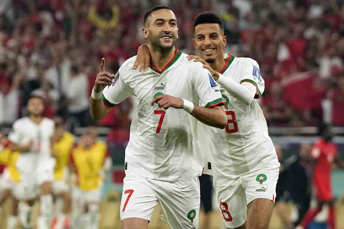 Ounahi festeggia col Marocco