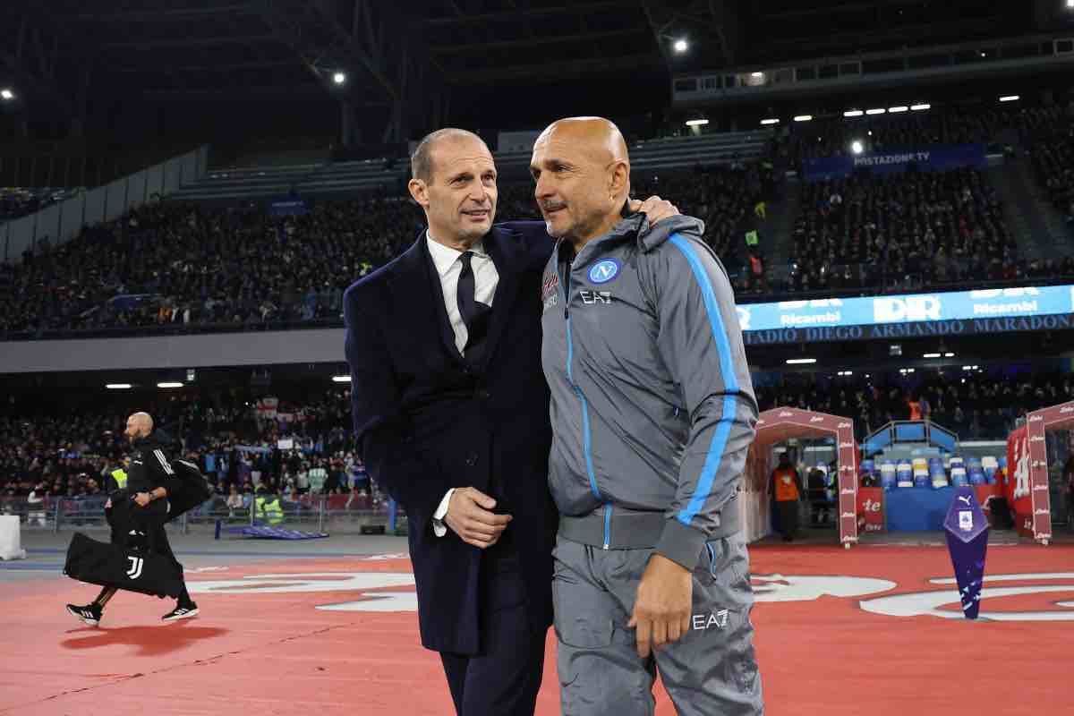 Spalletti e Allegri si abbracciano