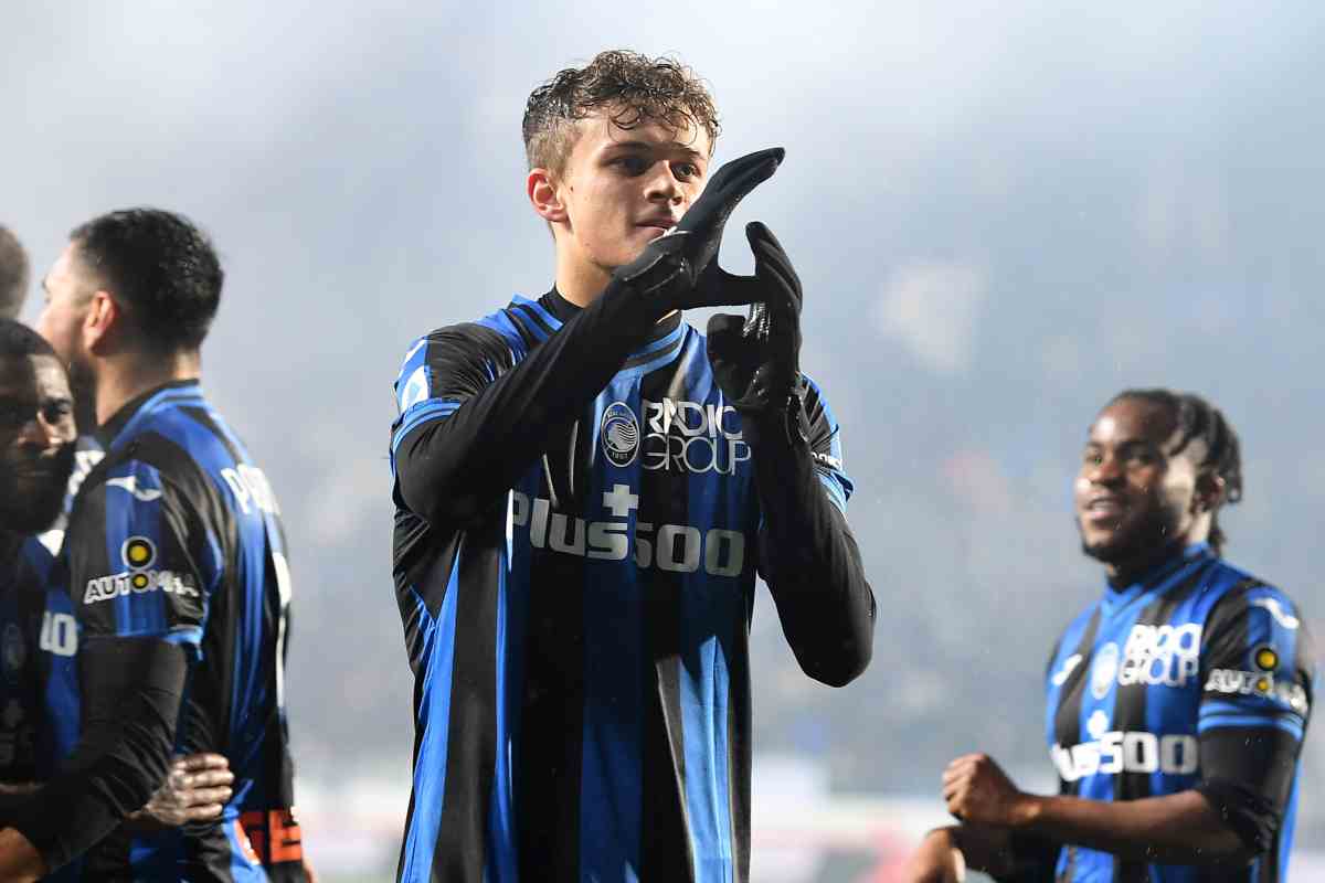 Scalvini esulta dopo il gol Atalanta