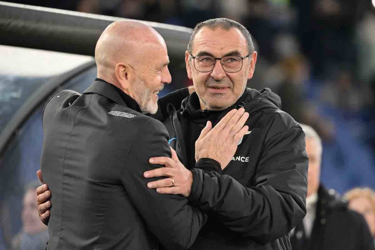 Sarri e Pioli a bordocampo