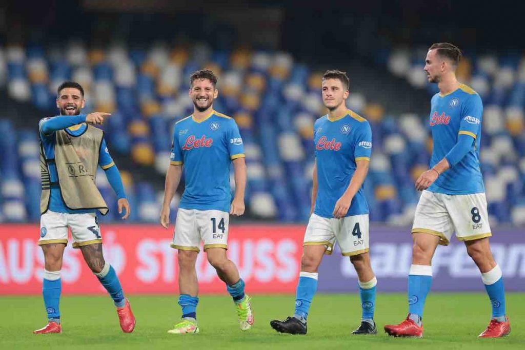 Napoli, i giocatori in campo