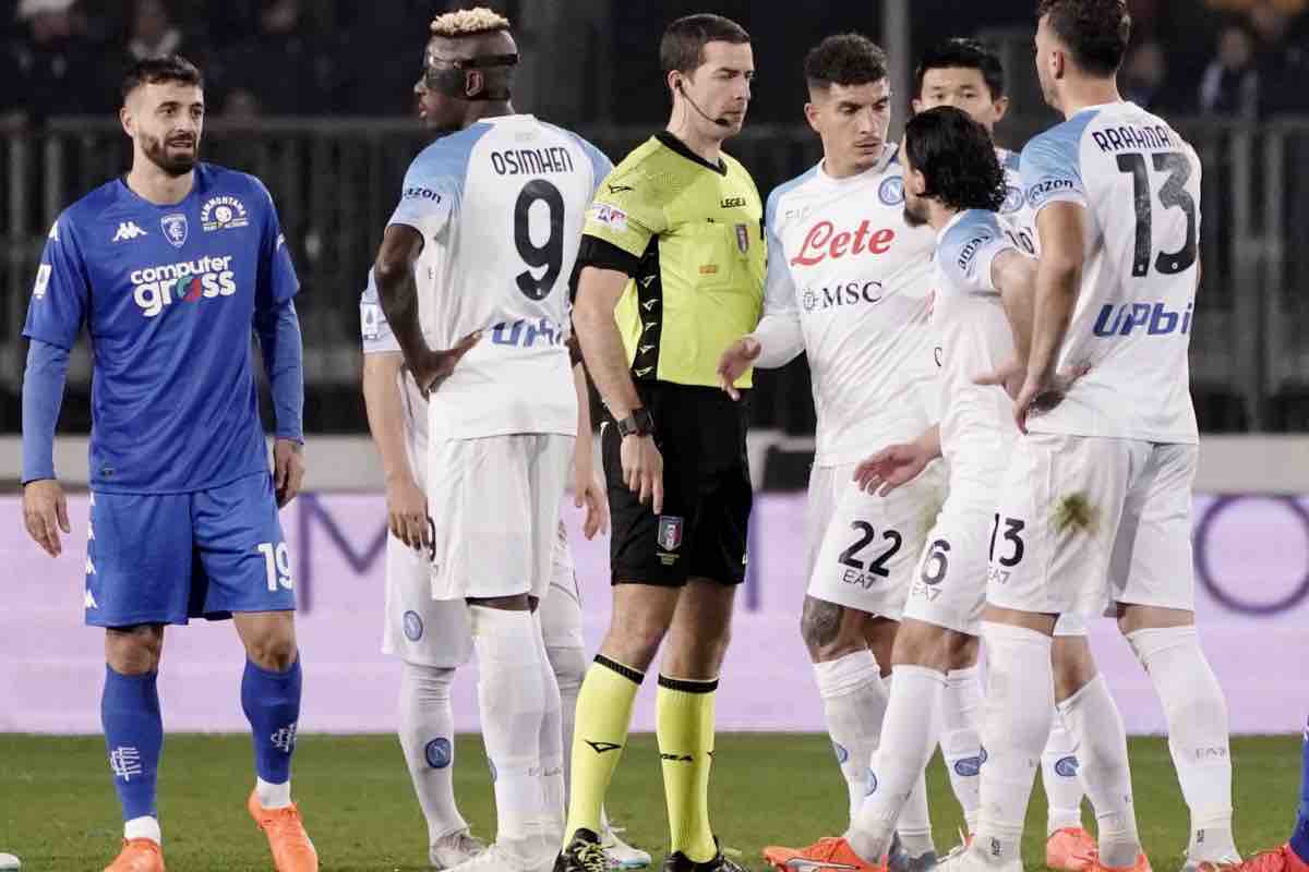 Mario Rui espulso in Empoli-Napoli