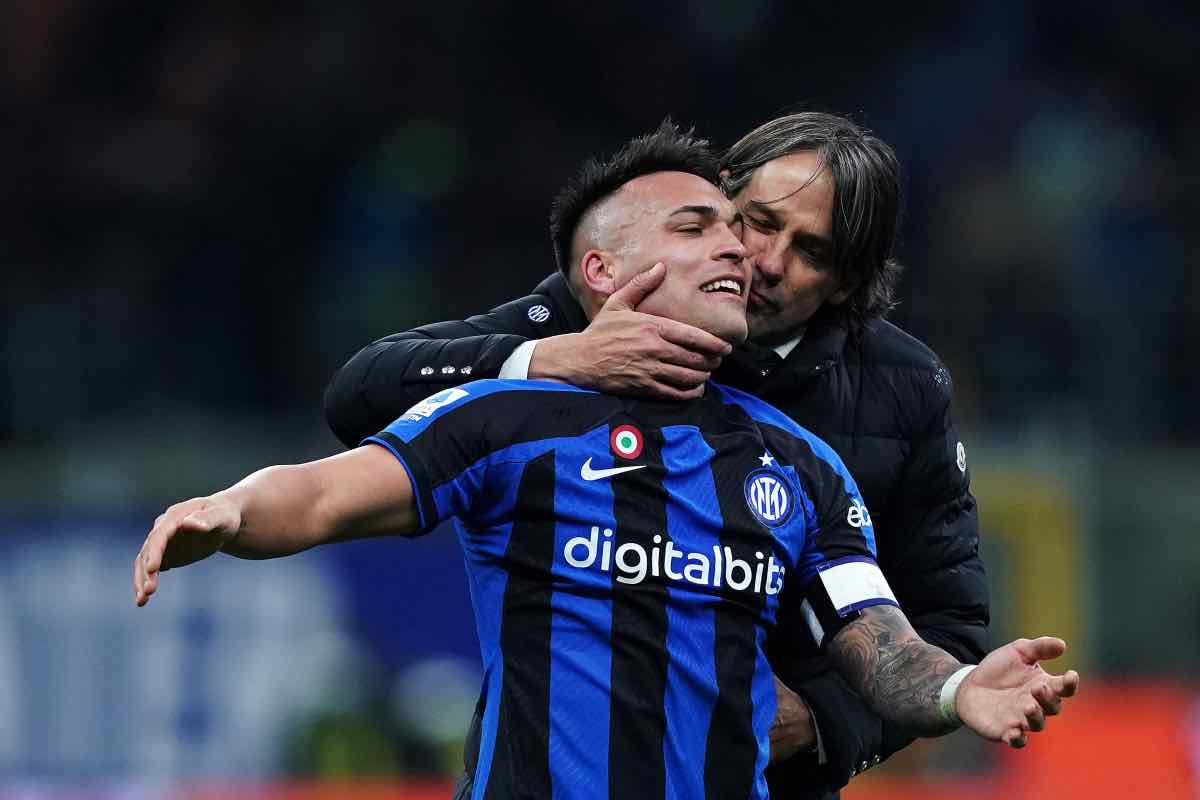 Inzaghi dà un bacio a Lautaro