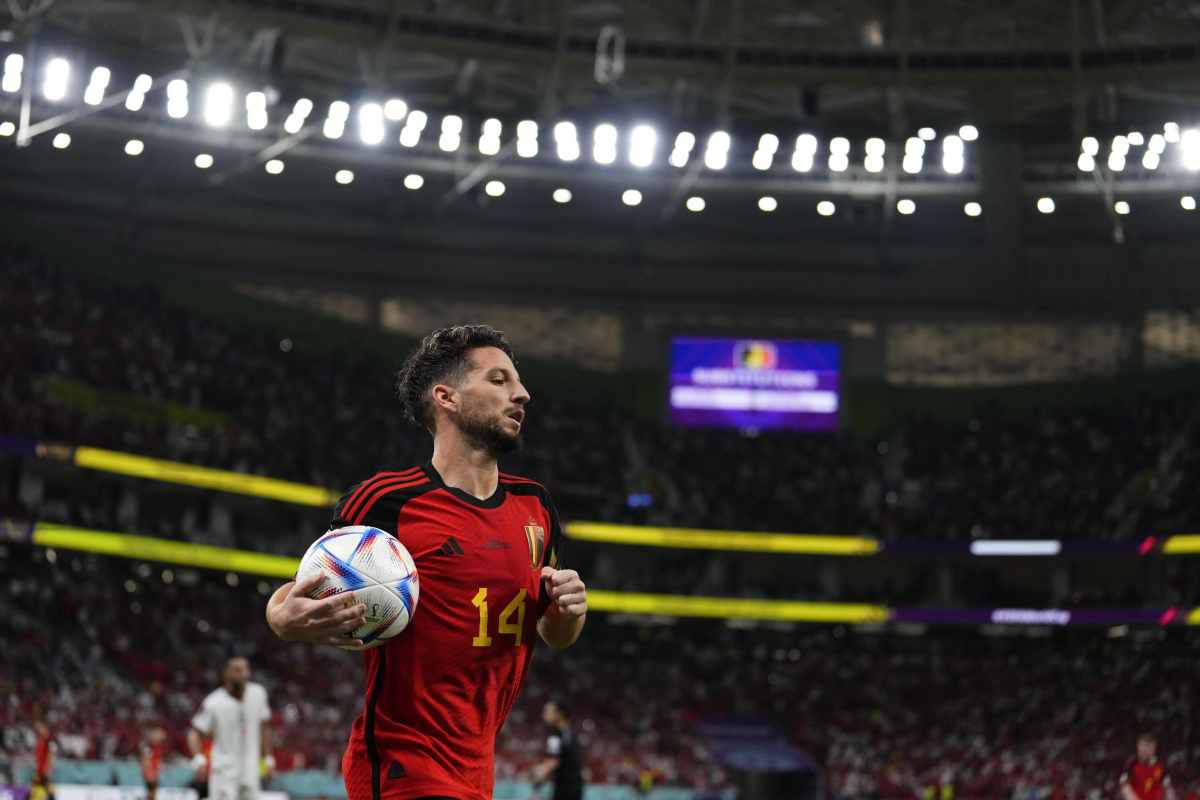 Mertens con la maglia del Belgio 