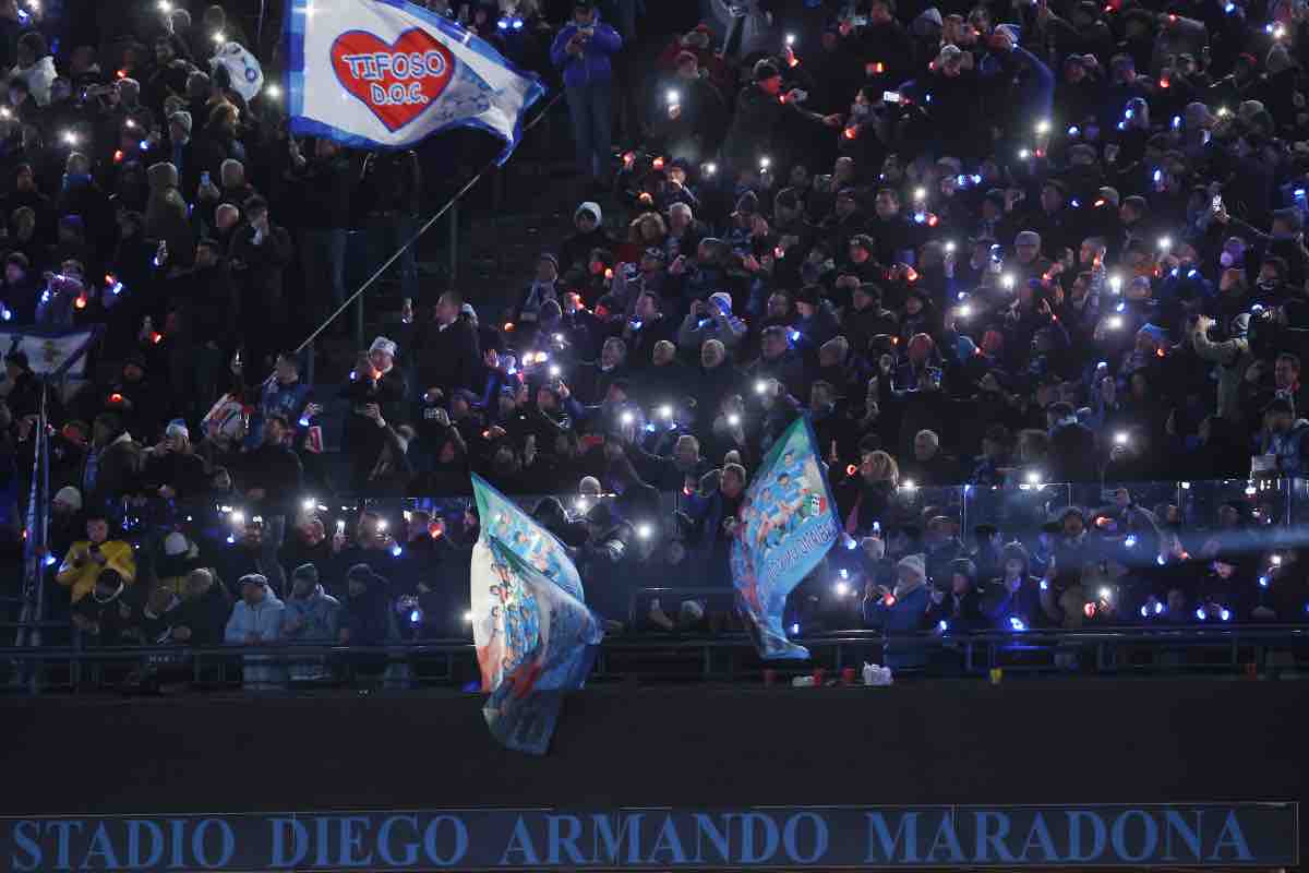 Tifosi allo Stadio Maradona di Napoli