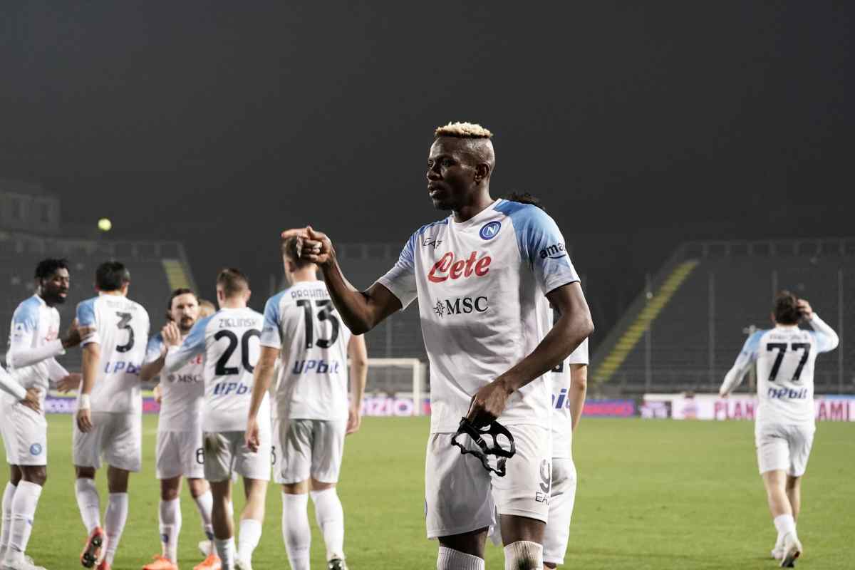 Osimhen dopo il gol Napoli