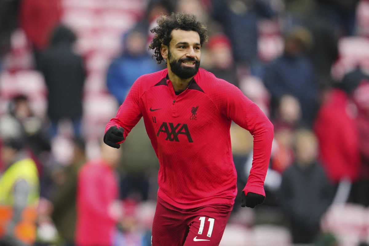 Salah sorride in campo