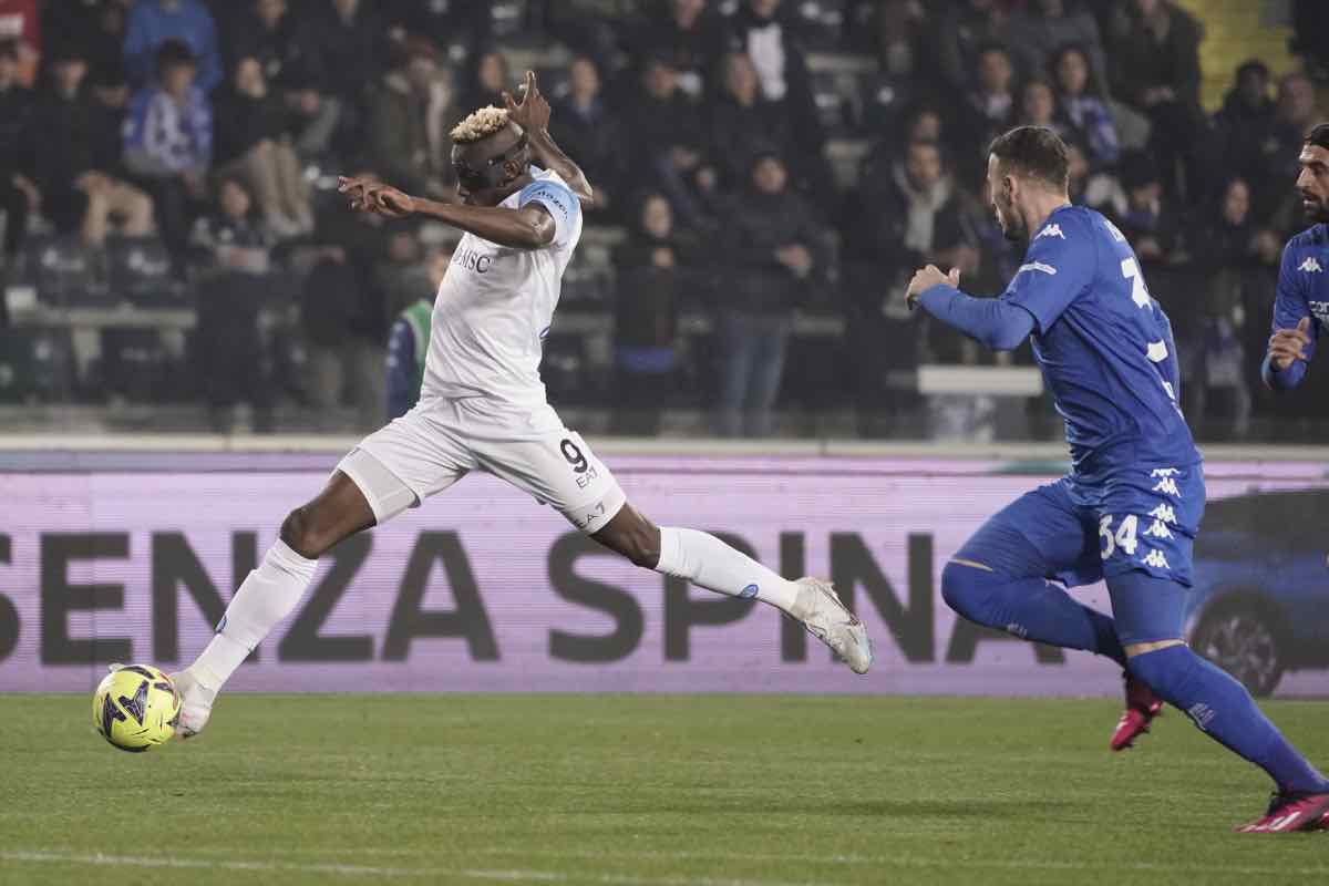 Victor Osimhen in campo