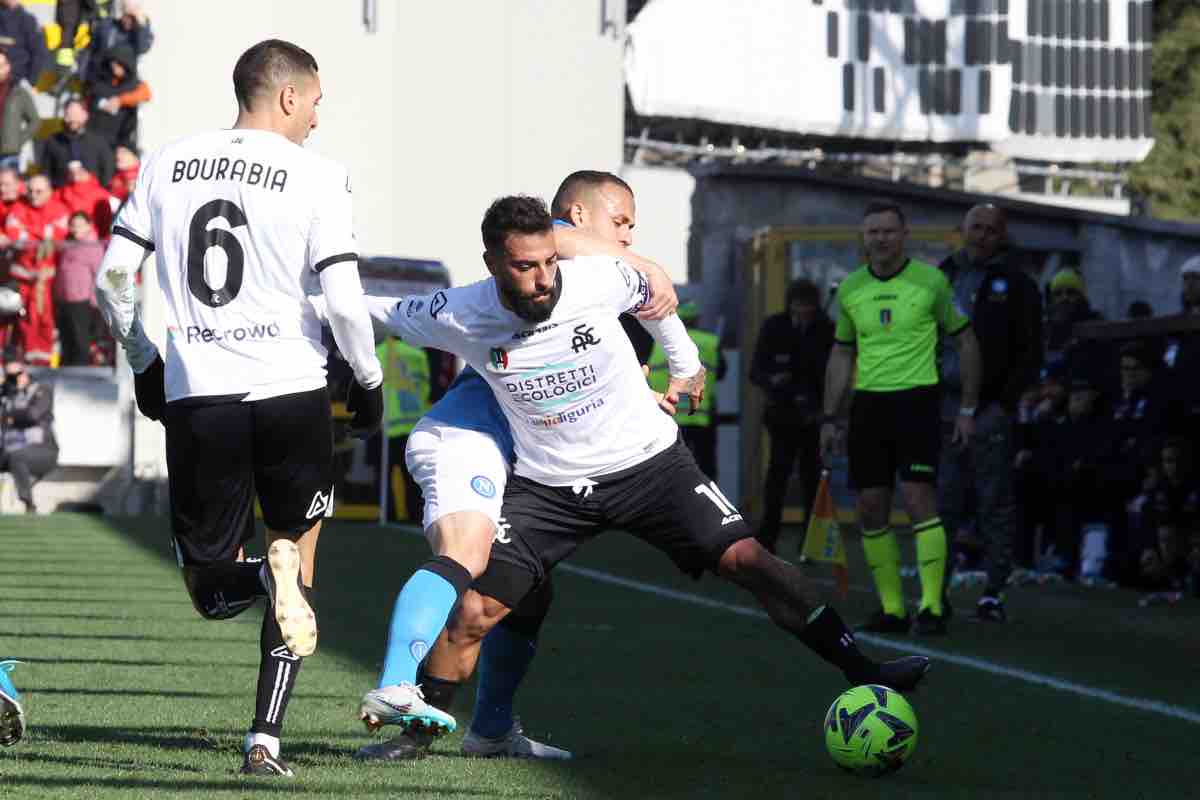 Spezia-Napoli in campo