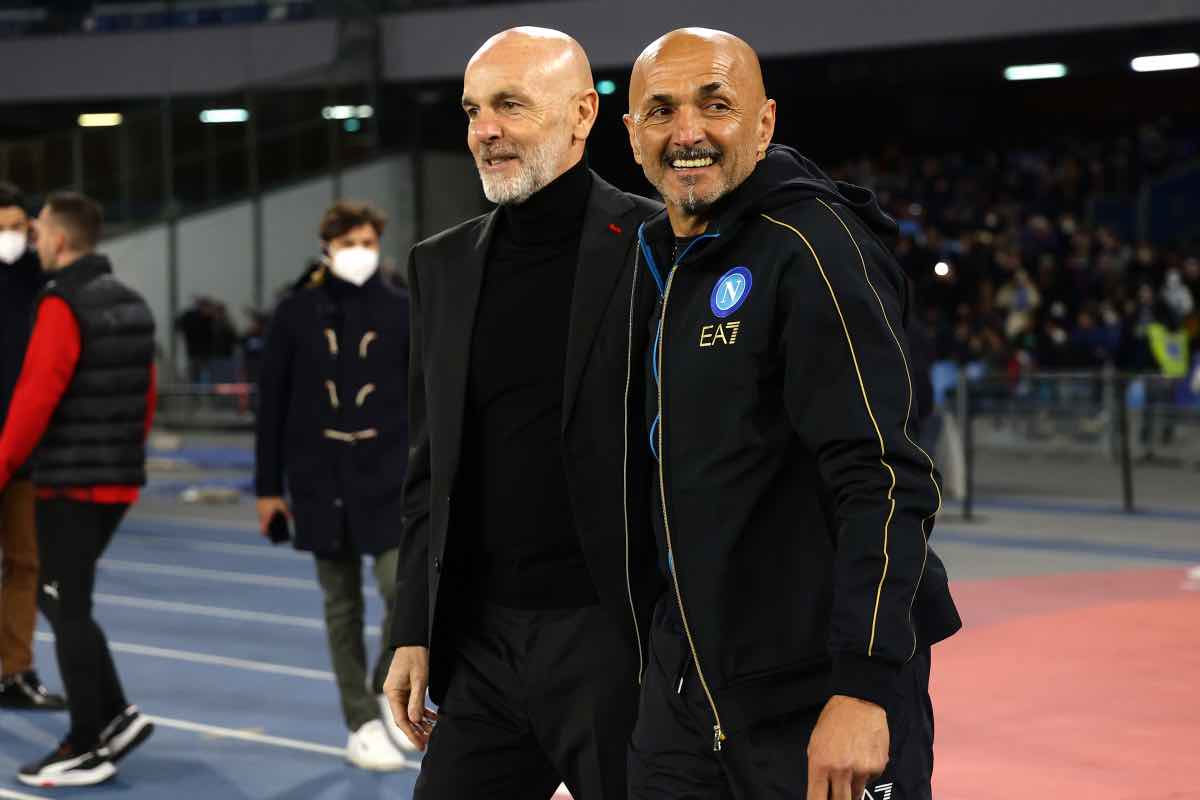 Spalletti e Pioli si salutano in campo