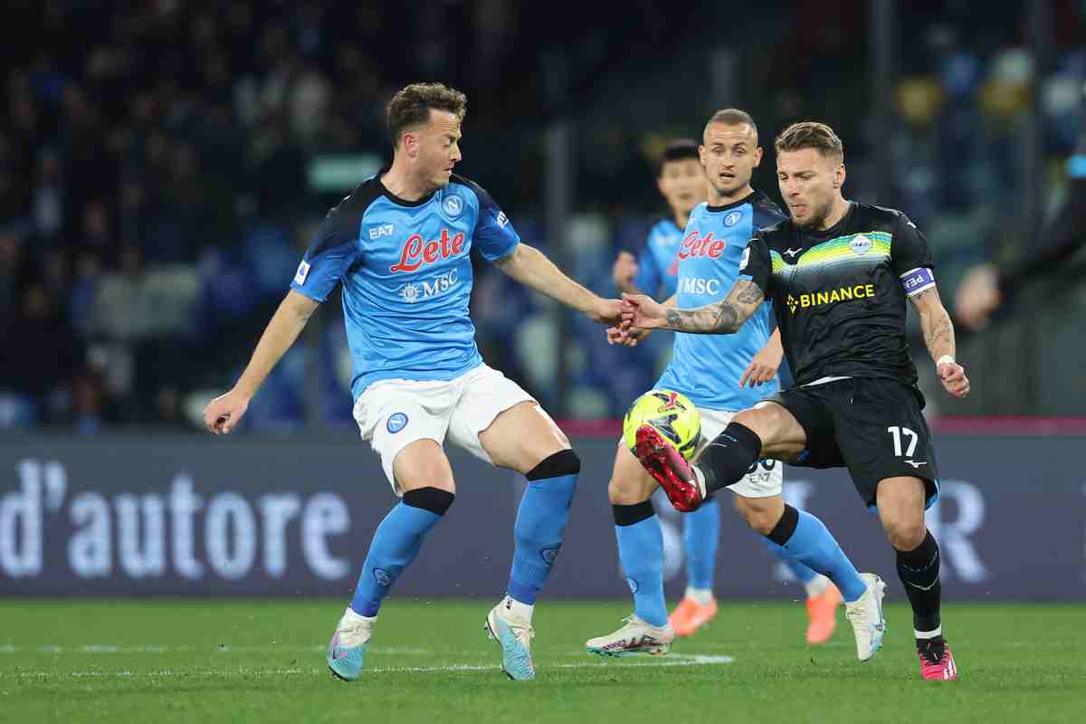 Rrhamani e Immobile Napoli-Lazio