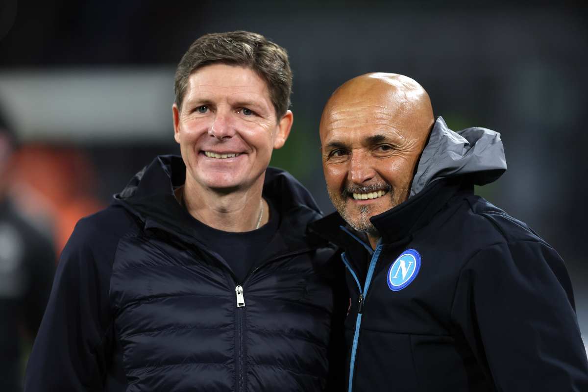 Spalletti sorridente con Glasner ma stizzito con Guardiola