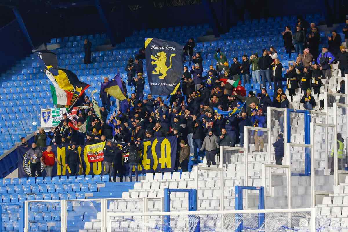 Tifosi del Frosinone sugli spalti