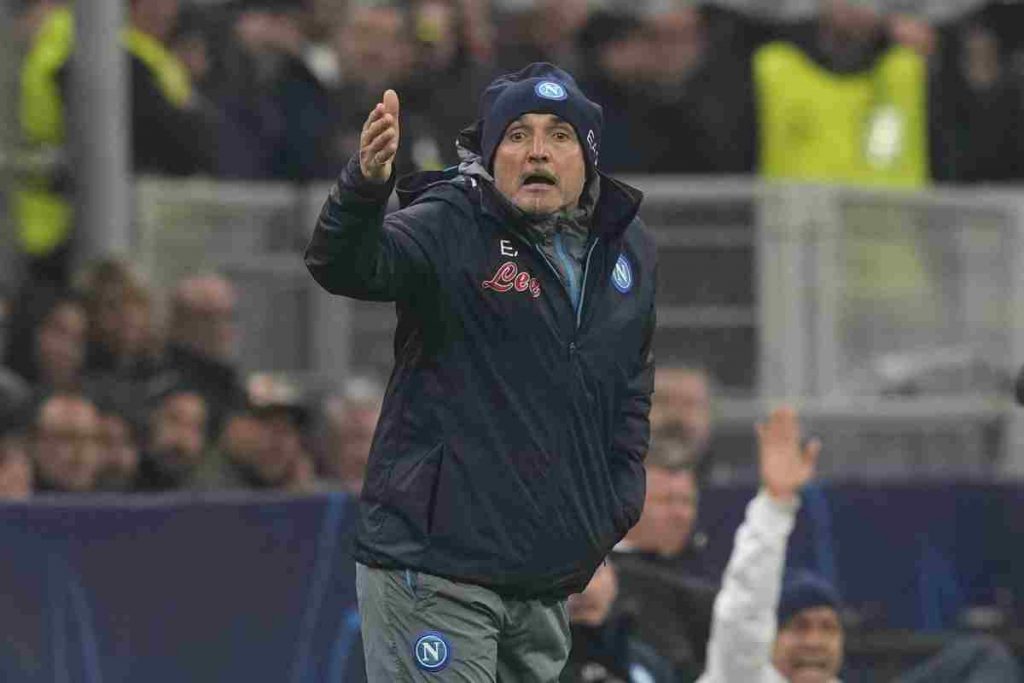 Spalletti durante Milan-Napoli