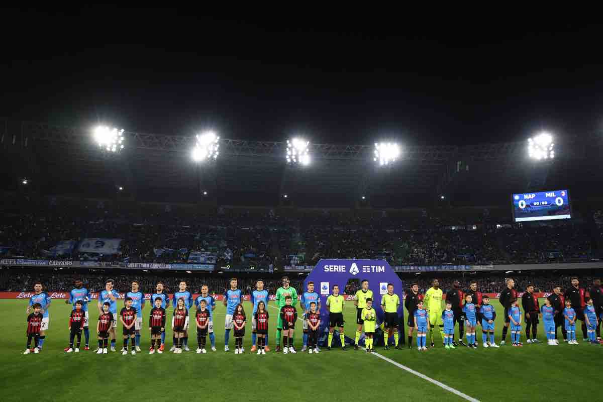 Napoli-Milan in campo