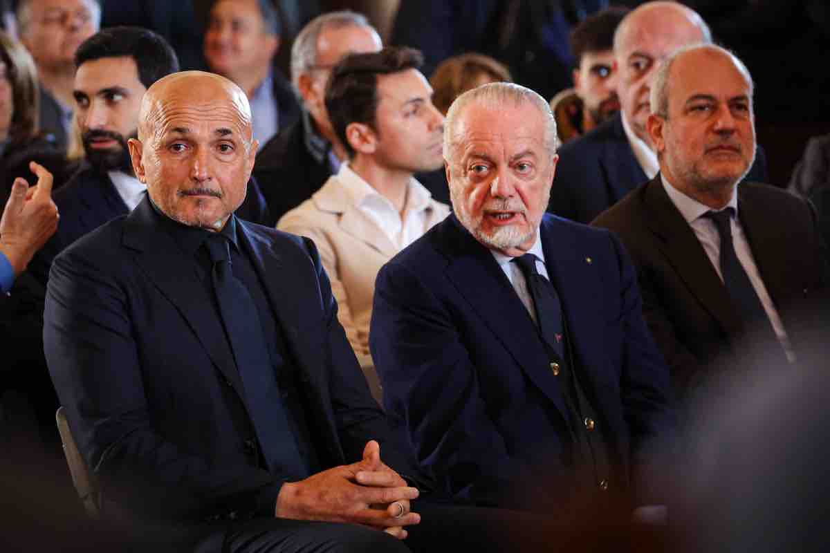 Spalletti e De Laurentiis in conferenza