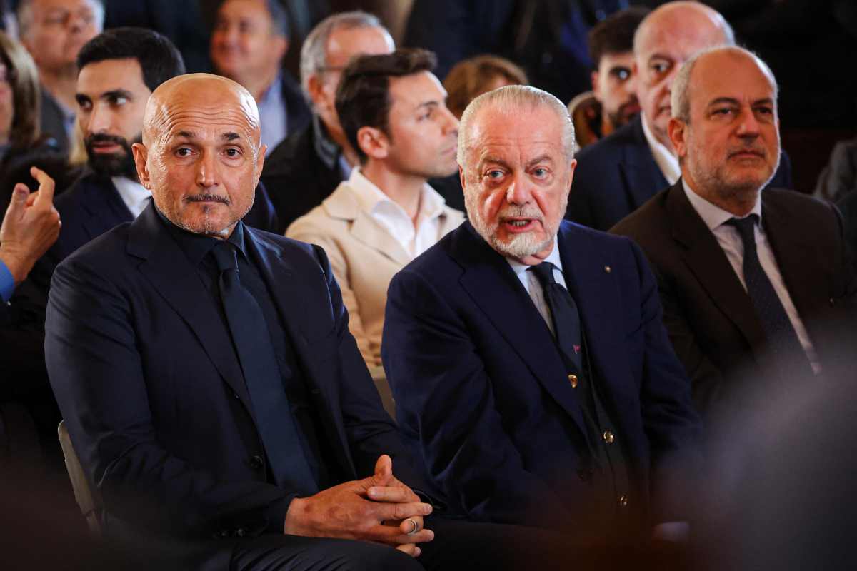 De Laurentiis con Spalletti al Maschio Angioino 