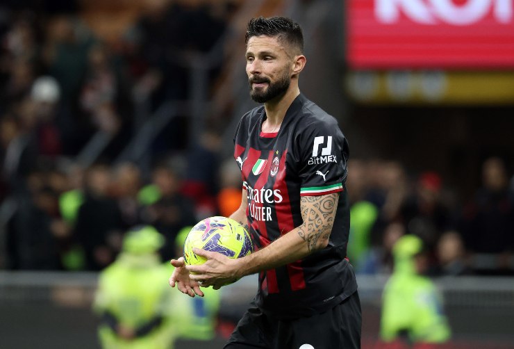 Olivier Giroud, l'unico certo di restare al Milan l'anno prossimo