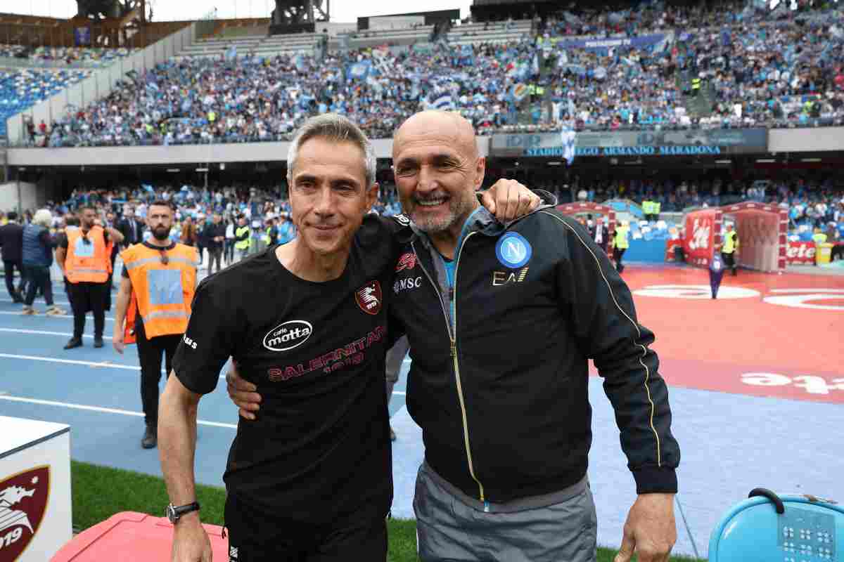 Sousa e Spalletti prima della partita di domenica che ha mostrato il gioco della Salernitana poco gradito ad Alvino